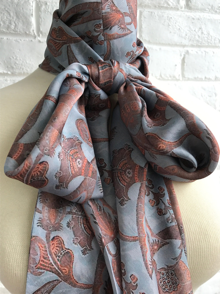 Phoenix Fish Pussy Bow Scarf
