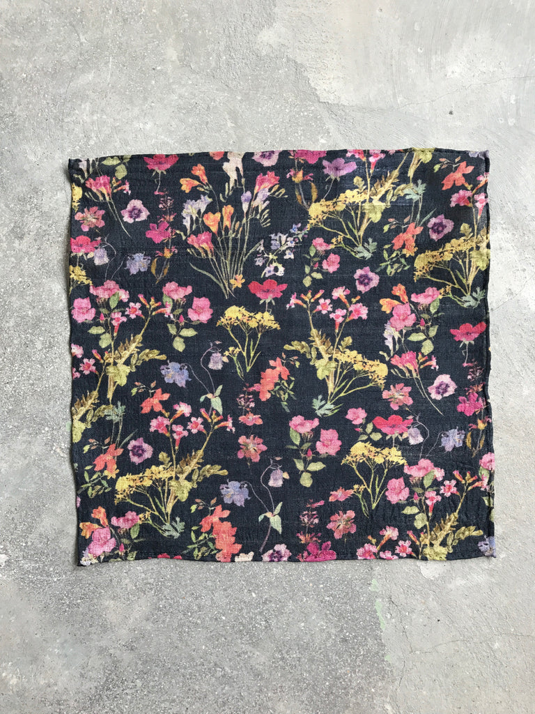 Midnight Garden Pocket Square