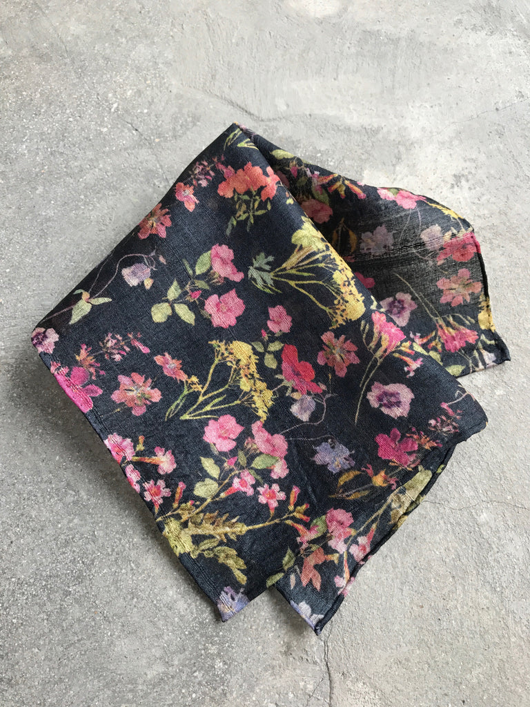 Midnight Garden Pocket Square