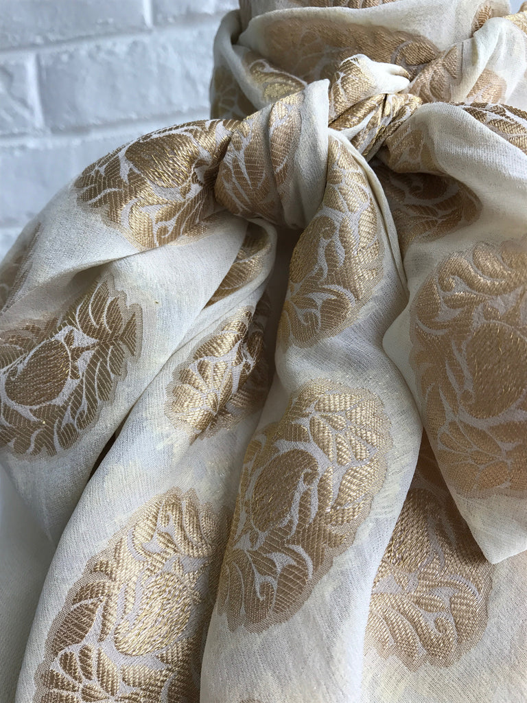 Ivory Butah Pussy Bow Scarf