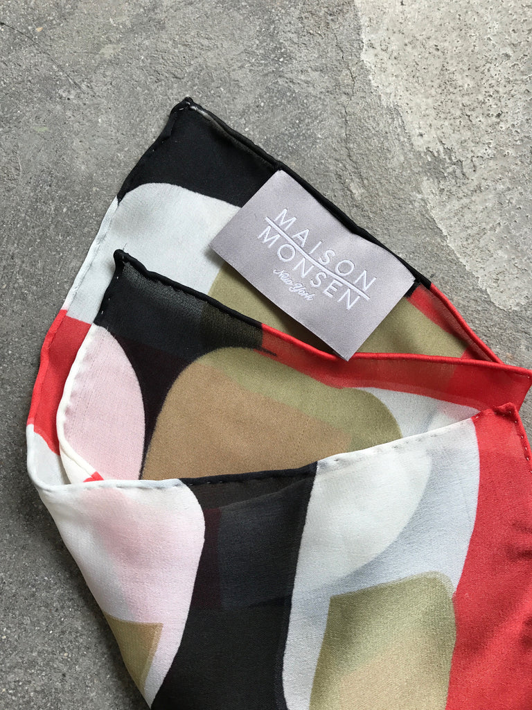 Retro Art Print Pocket Square