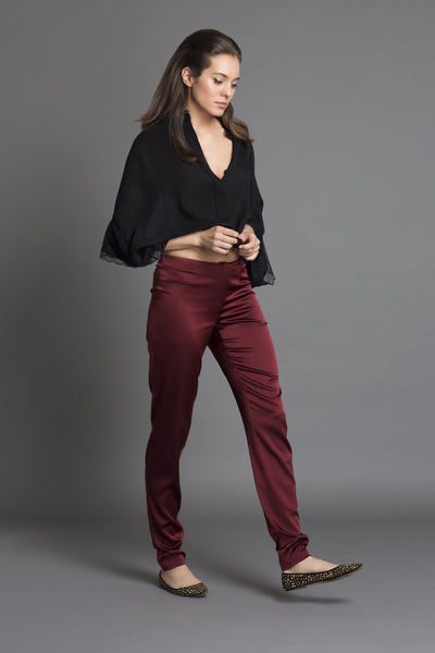 Pipe Dream Pant in Stretch Silk Charmeuse